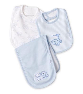 Little Me® Baby Boys' Blue Bib and Burp Pack