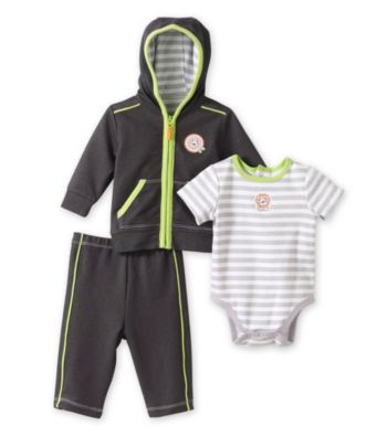 Little Me® Baby Boys' Grey 3-pc. Lion Take-Me-Home Set