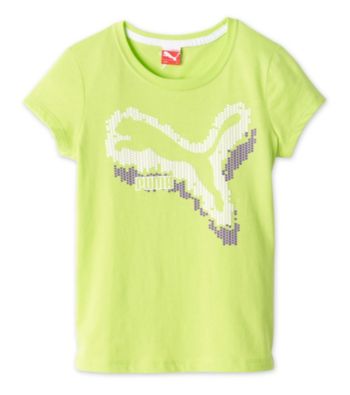 PUMA® Girls' 7-16 Lime Green Fast Cat Tee