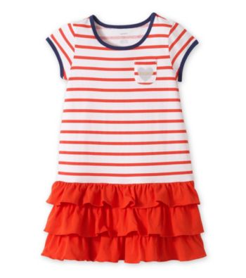 Carter's® Girls' 4-6X Red/White Striped Dress