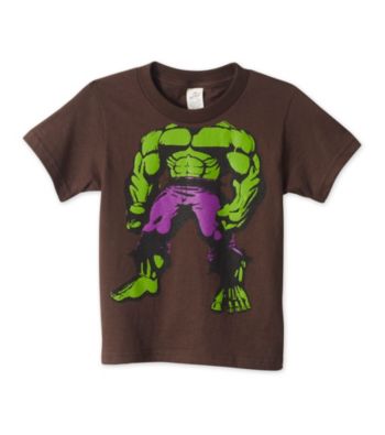 Marvel® Boys' 4-7 Brown Short Sleeve Headless Hulk Tee
