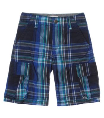 Levi's® Boys' 2T-20 Blue Plaid Cargo Shorts