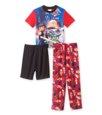 Star Wars® Boys' 4-10 Red/Blue 3-pc. Galaxy Pajama Set