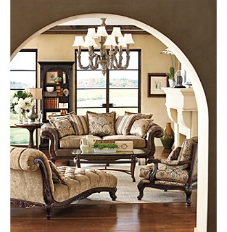 HM Richards Vanity Taupe Living Room Collection