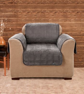 Sure Fit® Deluxe Dark Grey Pet Comfort Chair Cover