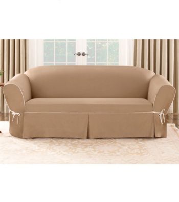 Sure Fit® CVC Duck 1-pc. Loveseat and Sofa Slipcover