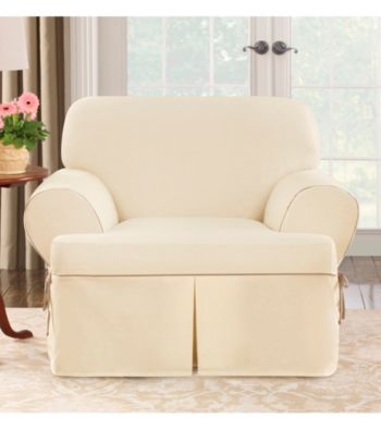 Sure Fit® CVC Duck 1-pc. T-Cushion Chair Slipcover