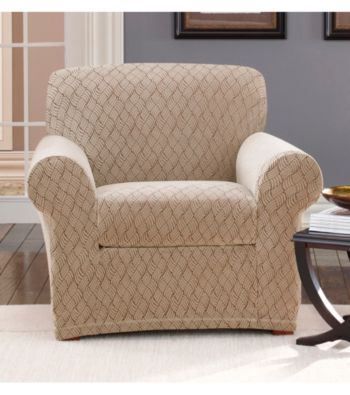 Sure Fit® Stretch Braid 2-pc. Chair Slipcover