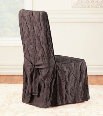 Sure Fit® Matelasse Damask Dining Room Chair Cover