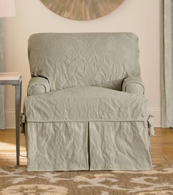Sure Fit® Matelasse Damask 1-pc. T-Cushion Chair Slipcover