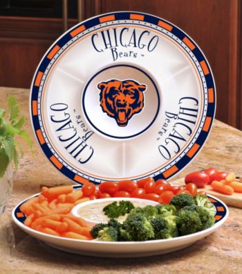Memory Company Gameday NFL Chicago Bears Ceramic Chip and Dip Tray