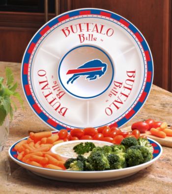 Memory Company Gameday NFL Buffalo Bills Ceramic Chip and Dip Tray