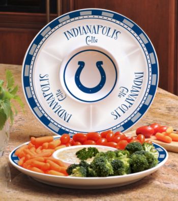 Memory Company Gameday NFL Indianapolis Colts Ceramic Chip and Dip Tray