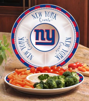 Memory Company Gameday NFL New York Giants Ceramic Chip and Dip Tray