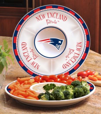 Memory Company Gameday NFL New England Patriots Ceramic Chip and Dip Tray