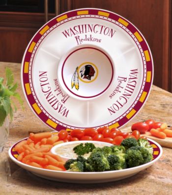 Memory Company Gameday NFL Washington Redskins Ceramic Chip and Dip Tray
