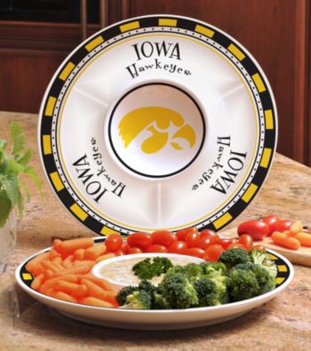 Memory Company Gameday NCAA University of Iowa Ceramic Chip and Dip Tray