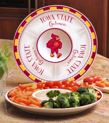 Memory Company Gameday NCAA Iowa State University Ceramic Chip and Dip Tray