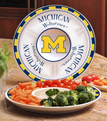 Memory Company Gameday NCAA University of Michigan Ceramic Chip and Dip Tray