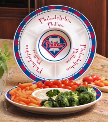 Memory Company Gameday MLB Philadelphia Phillies Ceramic Chip and Dip Tray