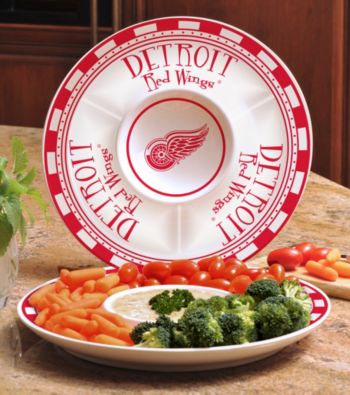 Memory Company Gameday NHL Detroit Red Wings Ceramic Chip and Dip Tray