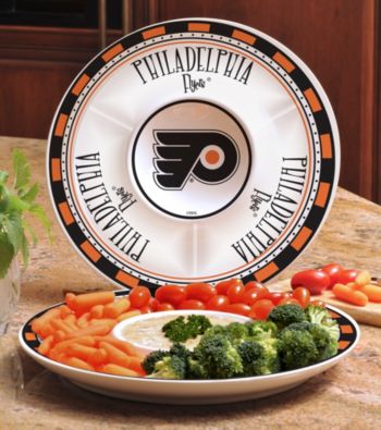 Memory Company Gameday NHL Philadelphia Flyers Ceramic Chip and Dip Tray