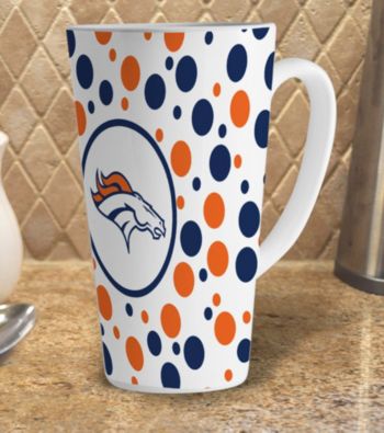 Memory Company Gameday NFL Denver Broncos 16-oz. Polka Dot Latte Mug