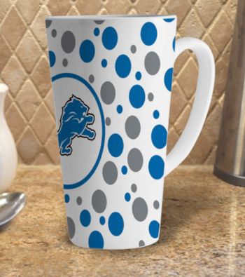Memory Company Gameday NFL Detroit Lions 16-oz. Polka Dot Latte Mug
