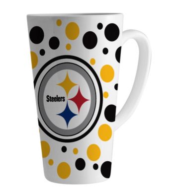 Memory Company Gameday NFL Pittsburch Steelers 16-oz. Polka Dot Latte Mug