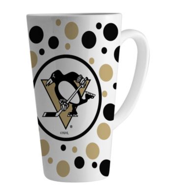 Memory Company Gameday NHL Pittsburgh Penquins 16-oz. Polka Dot Latte Mug