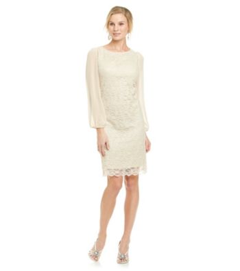 Evan-Picone® Collection Sheer Sleeve Lace Dress