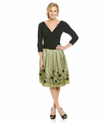 S.L. Fashions Petites' Flower Applique Party Dress