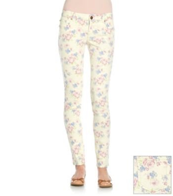 Fire® Juniors' Floral Print Skinny Jeans