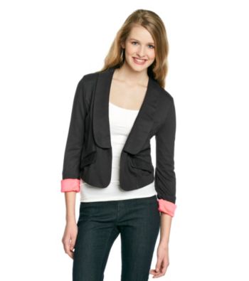 Sequin Hearts® Juniors' Roll Cuff Jacket