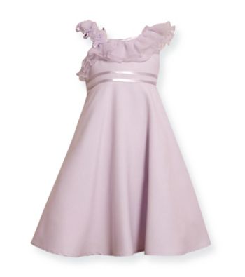 Bonnie Jean® Girls' 2T-6X Lavender One Shoulder Empire Dress