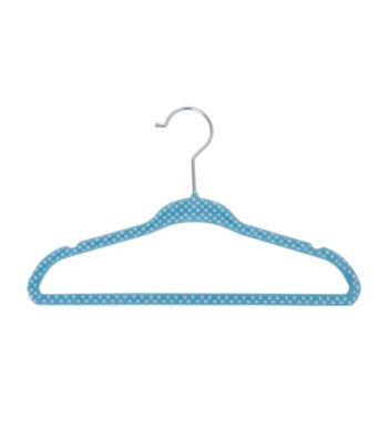 Delta 30-pk. Printed Velvet Hangers - Baby Blue