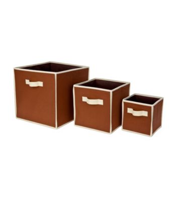 Delta 3-pk. Nesting Storage Bins - Chocolate