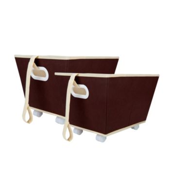 Delta 2-pk. Storage Bins on Wheels - Chocolate