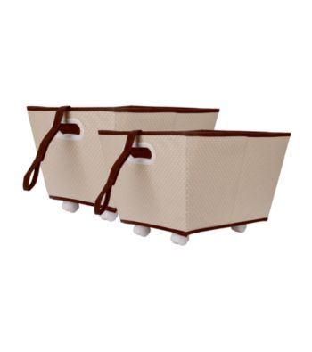 Delta 2-pk. Storage Bins on Wheels - Beige