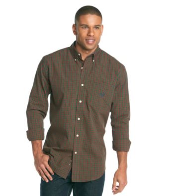 Chaps® Men's Big & Tall Sport Red Tamarack Plaid Woven Shirt