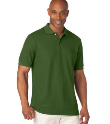 Chaps® Men's Big & Tall Campus Green Short Sleeve Polo