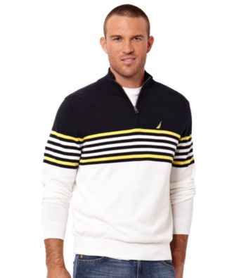 Nautica® Men's Sail White Quarter Zip Sweater