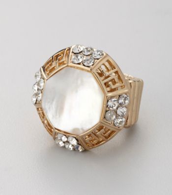 Erica Lyons® Mother Of Pearl Stretch Ring