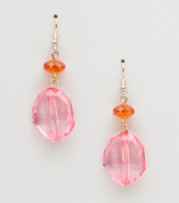 Erica Lyons® Pink Multi Hot Tropic Pierced Earrings