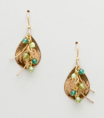 Silver Forest® Green Drop Earrings