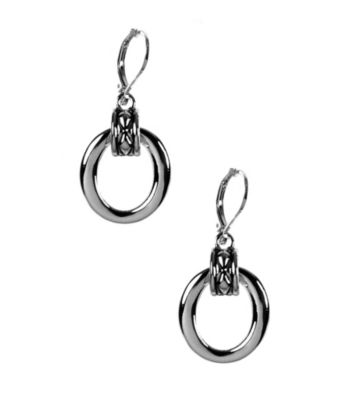 Napier® Silvertone Leverback Drop Earrings