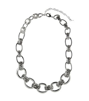 Napier® Silvertone Link Collar Necklace