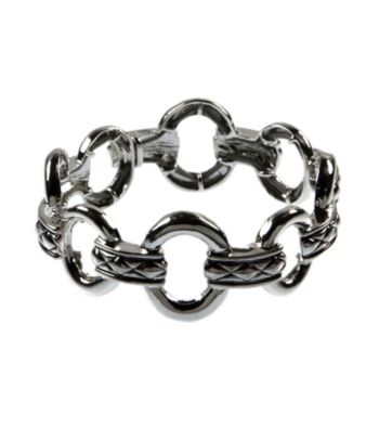Napier® Silvertone Stretch Link Bracelet