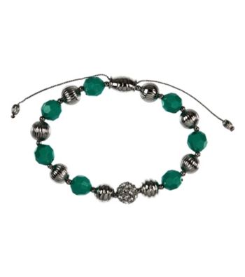 Napier® Silvertone and Turquoise Stretch Bracelet