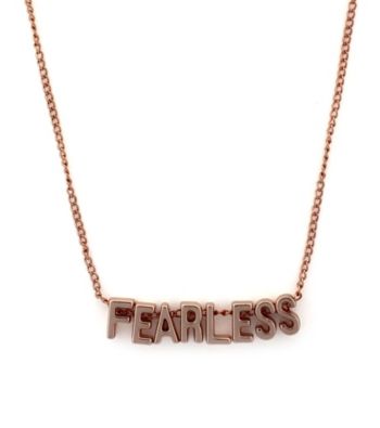 BCBGeneration™ Rose Goldtone Fearless Mini Affirmation Necklace